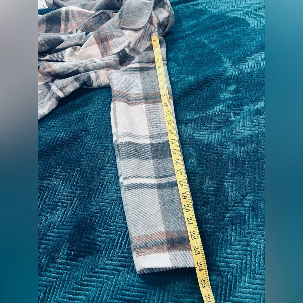 Attention Classic Gray Plaid Preppy Peacoat Women’s Small - Picture 6 of 8